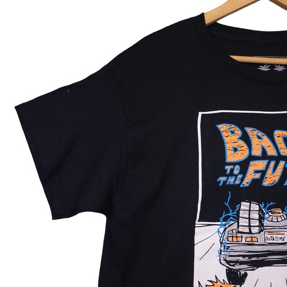 Riot Society X Men's Back to the Future Solid T-Shirt Large Black - Picture 5 of 10
